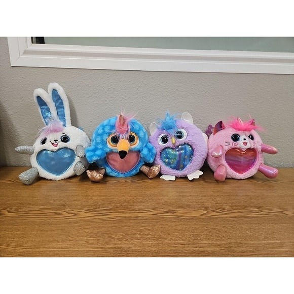 Zuru Other - Zuru Rainbocorns Stuffed Animal Plush Lot of 4 Bunny Tucan Owl Cat 9"